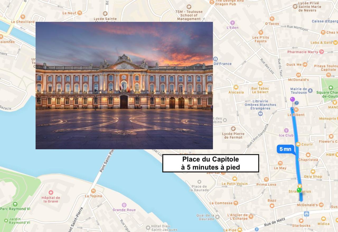 Le Capitoul - Appartement D'Exception Hypercentre De Тулуза Екстериор снимка